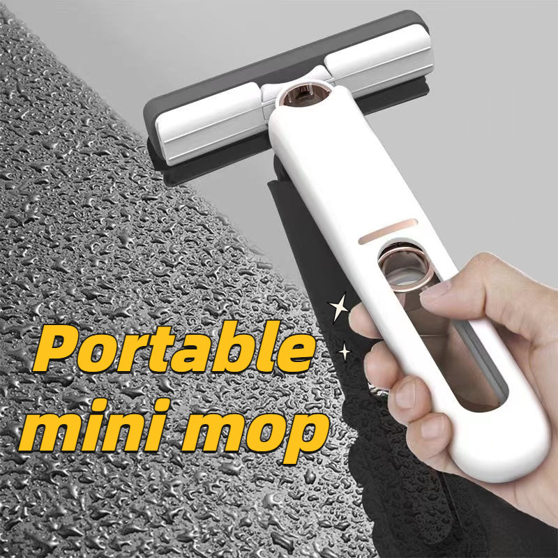 Portable Self-Squeeze Mini Mop – Multi-Use Cleaning Tool for Home & Car