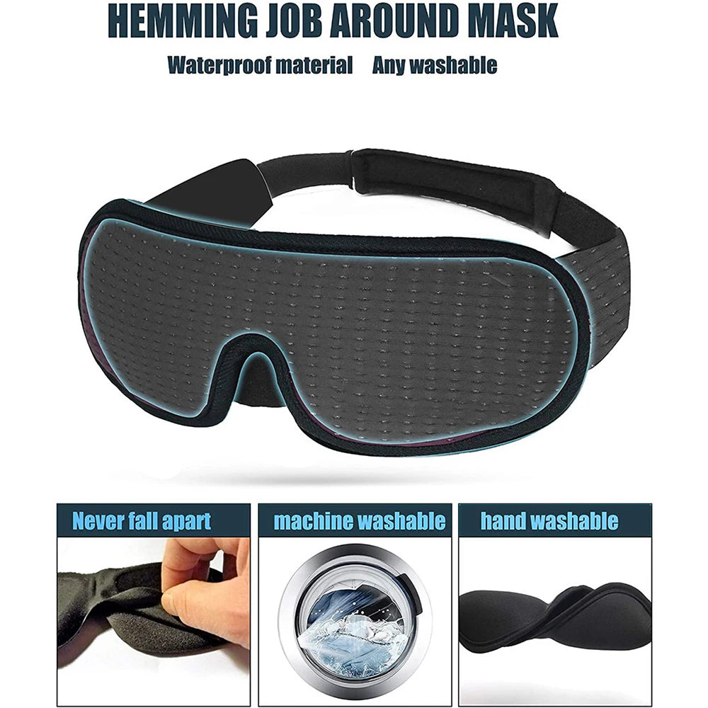 Sleep Eye Mask soft 3D Memory Foam Padded Shade Cover Sleeping Travel Blindfold
