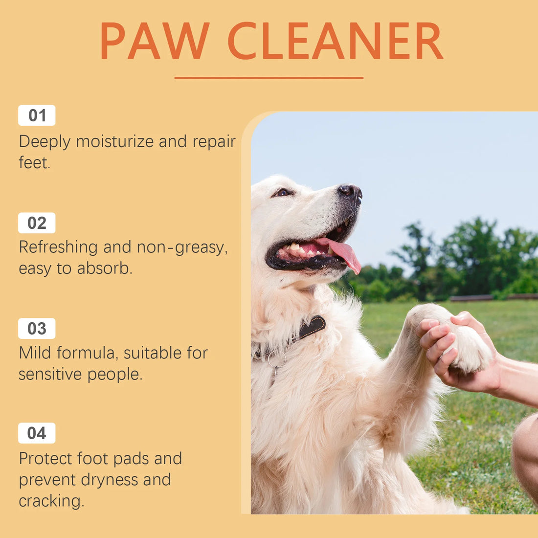 Yegbong 40g Pet Moisturizing Feet Balm Stick Paw Care Soothe Dry Skin Light Fragrance Foot Protect Pet Cracking Paw Repair Balm
