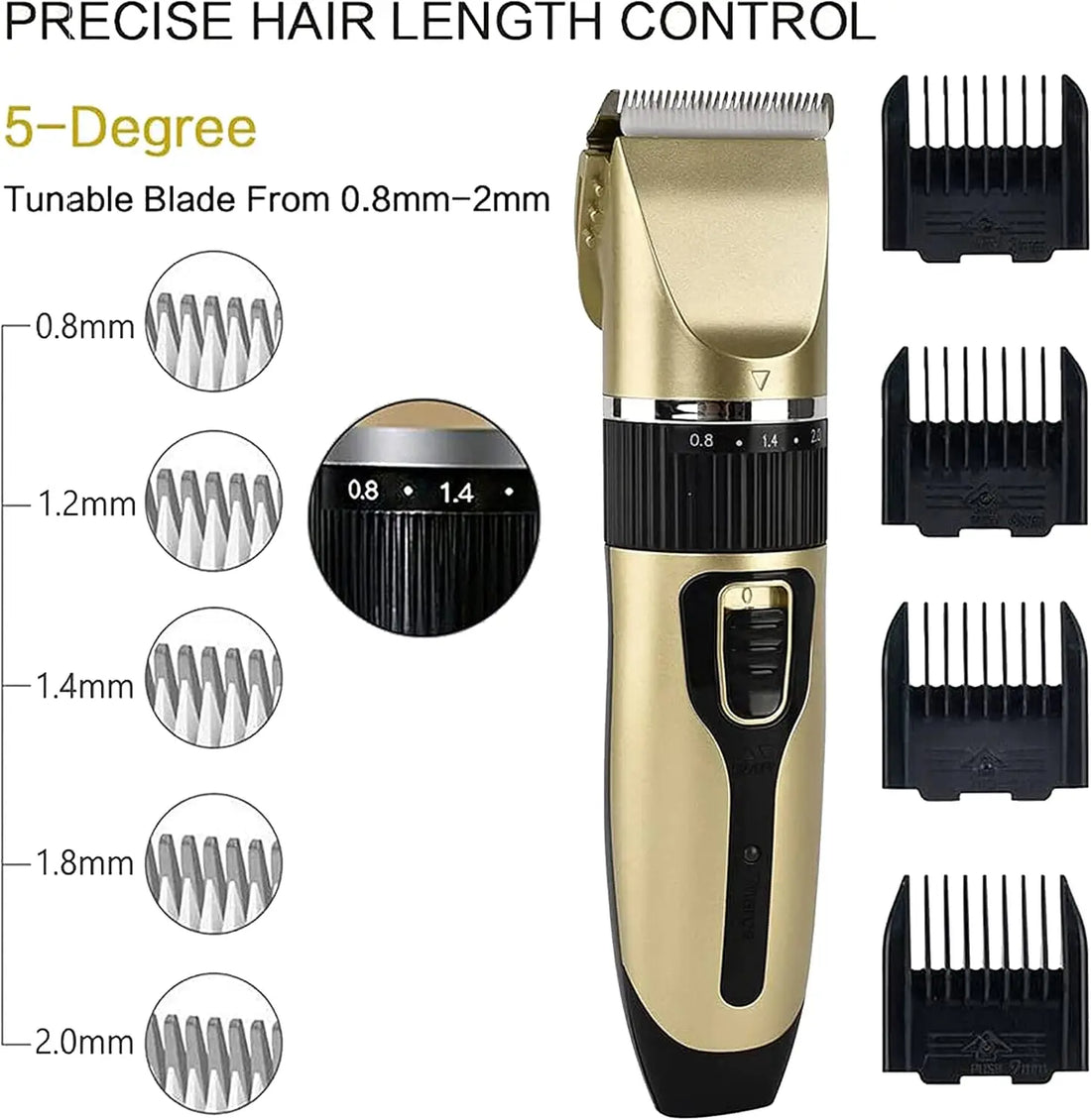 BRIEFNESS Pet Shaving Trimmer Professional Hair Trimmer Cordless Precision Trimmer All-In-One Body Hair Trimmer Sharp Blades