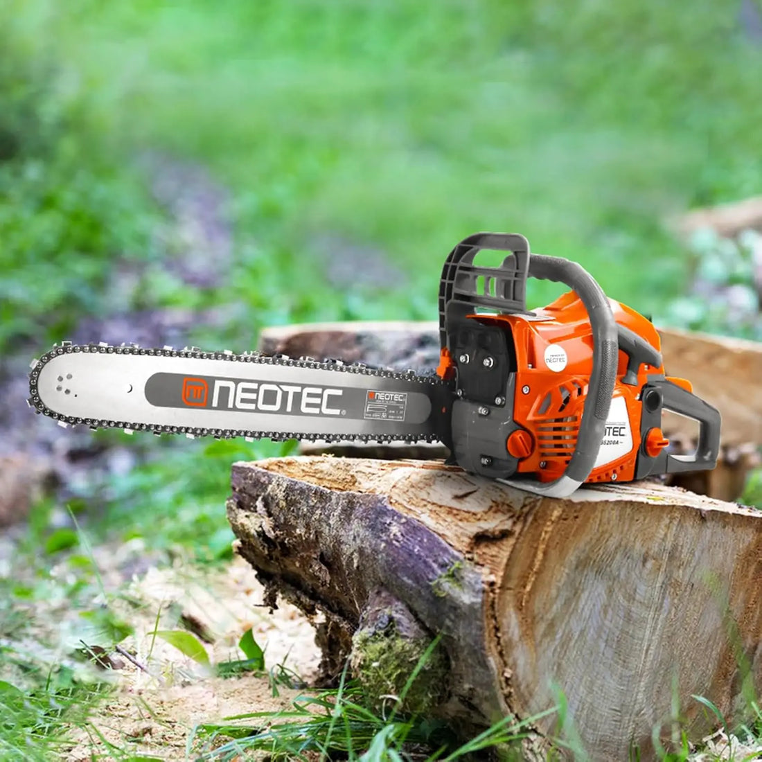 Chainsaw Gas Top Handle Guide Bar 20", 62CC Power Chain Saw Chain Oil Heavy Duty for Forest Firewood Cutting, NCS6200A