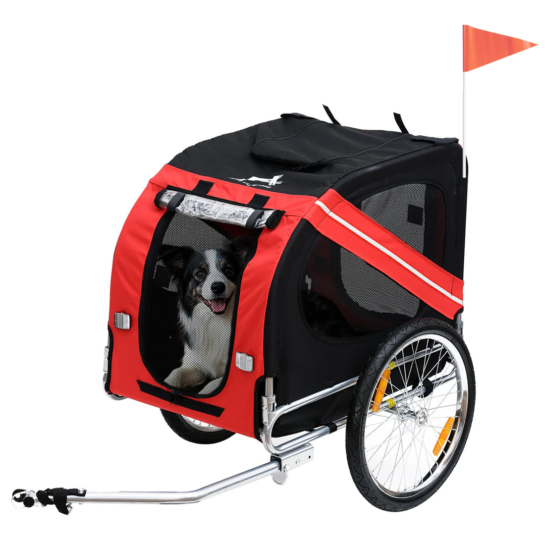 PawHut Pet Bicycle Trailer Dog Cat Bike Carrier Water Resistant Outdoor