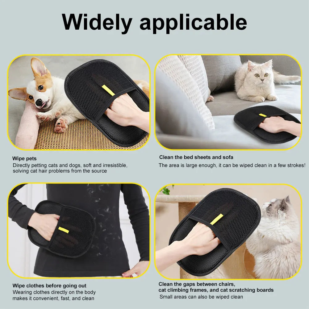 Pet Hair Remover Mitt Pet Hair Remover Gloves Deshedding Brush Glove for FCats and Dogs