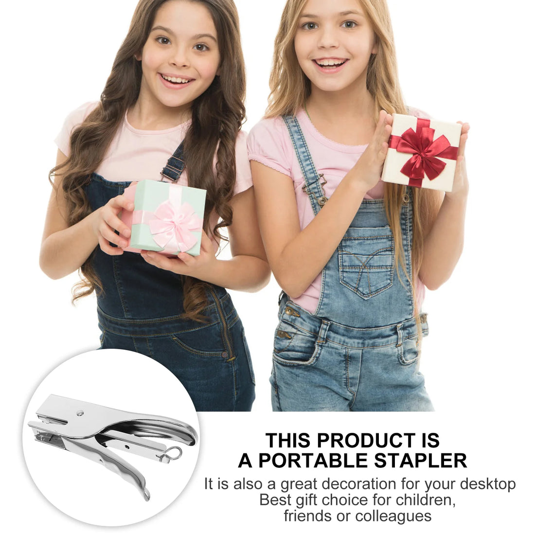 Heavy Duty Plier Stapler Hand Grip Metal Book Sewer 1000 Staples Office Binding Supplies School Warehouse Student Teacher Use