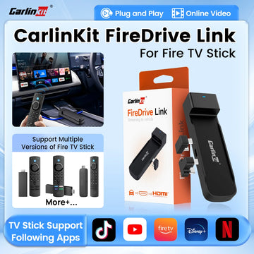 CarlinKit FireDrive Link Convert Wired CarPlay to HDMI for Fire TV Stick Streaming Car Entertainment Solution Quick & Easy Setup