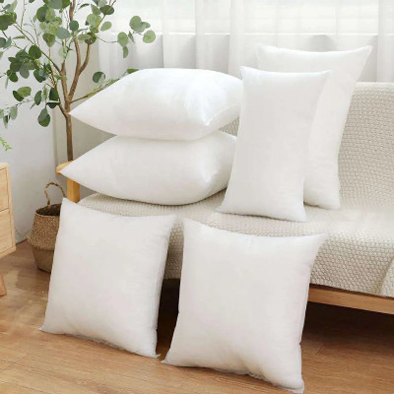 Standard White Bounce Back Pillow 3 Core Sofa Car Seat Home Interior Decor Pillows Headboard Cushion 35x35/40x40/50x50/Cm