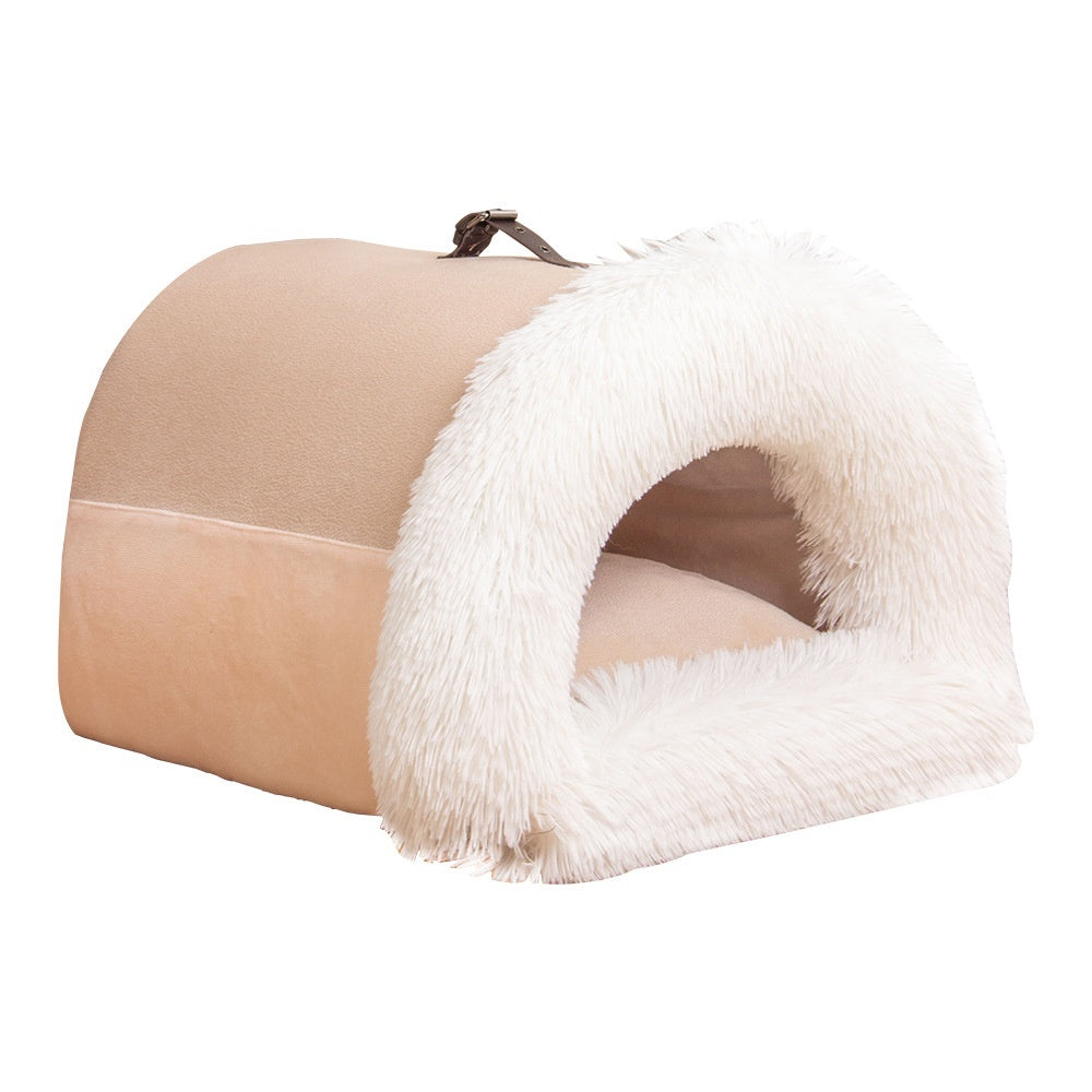 Portable Warm Pet Nest – Cozy Dog & Cat Bed for Autumn/Winter