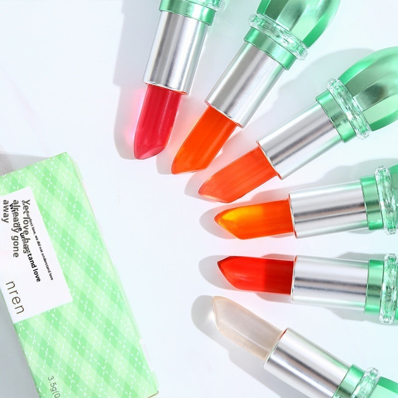 Initial Heart Lovers Cross-border Aloe Lipstick Color Changing Lip Balm Nourishing Moisturizing